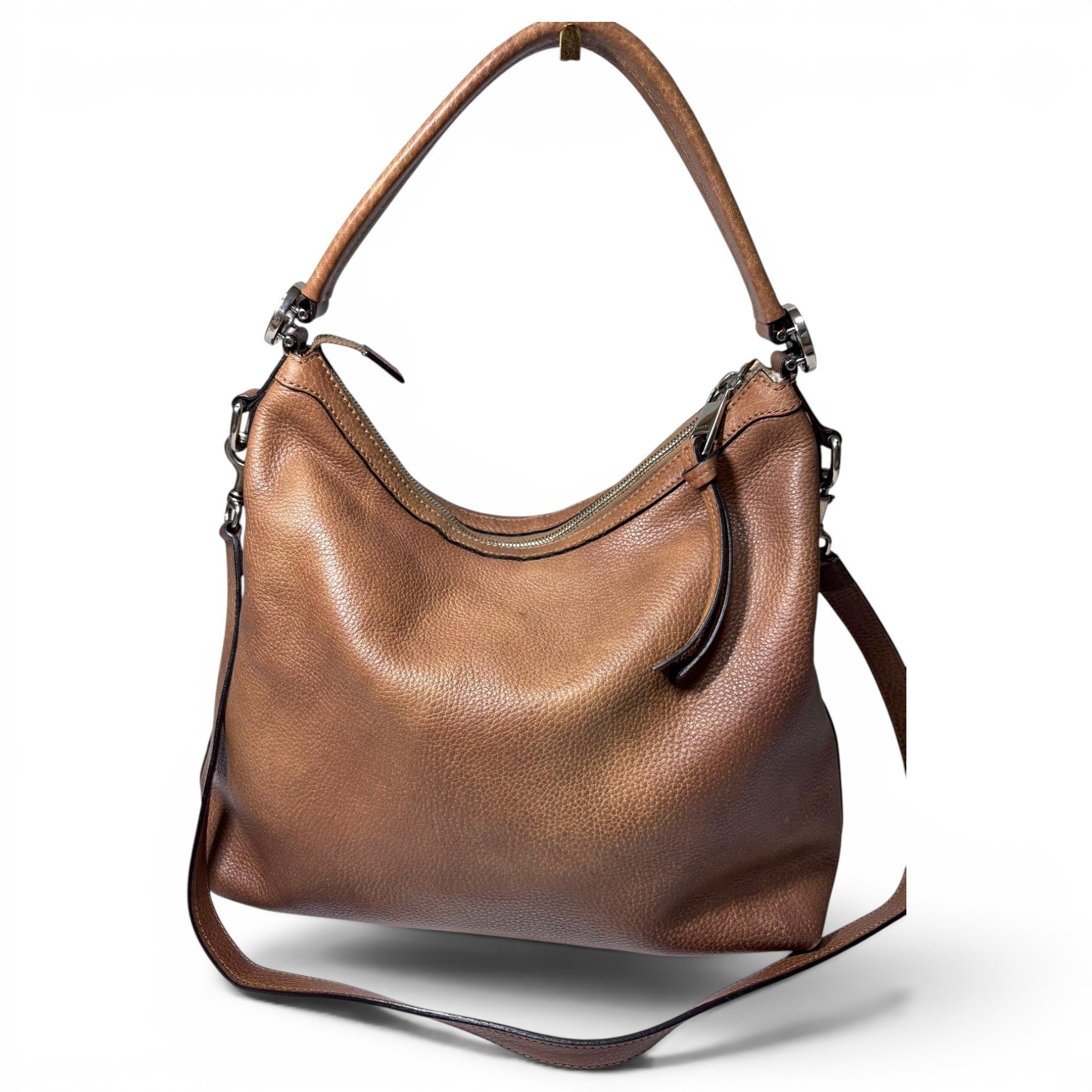 Half Horsebit leather handbag