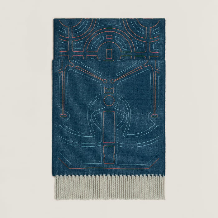 Marine Eperon d'Or Au Fil Scarf