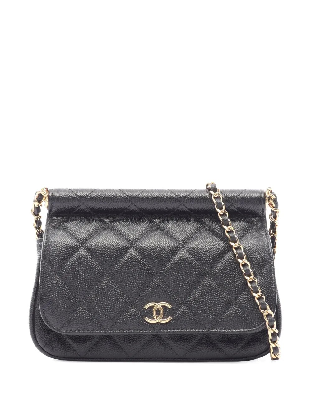 2021-2026 CC Quilted Caviar Single Flap crossbody bag