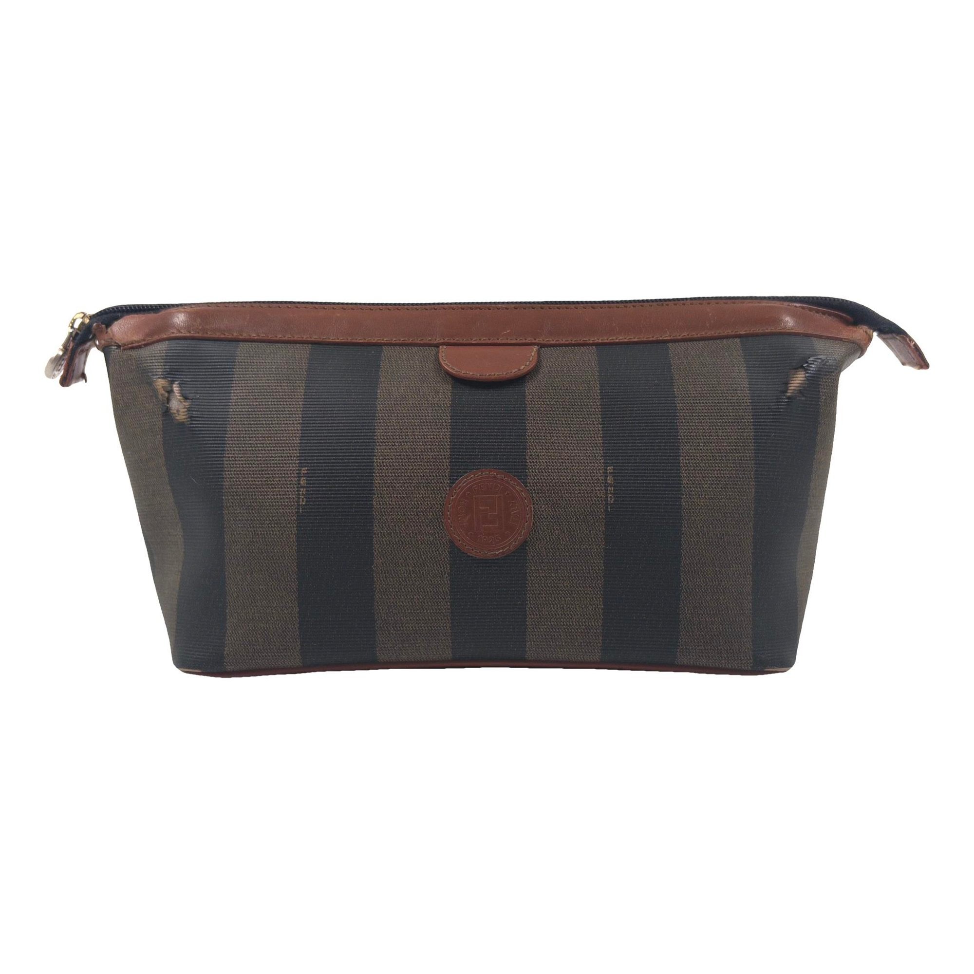 Leather clutch bag