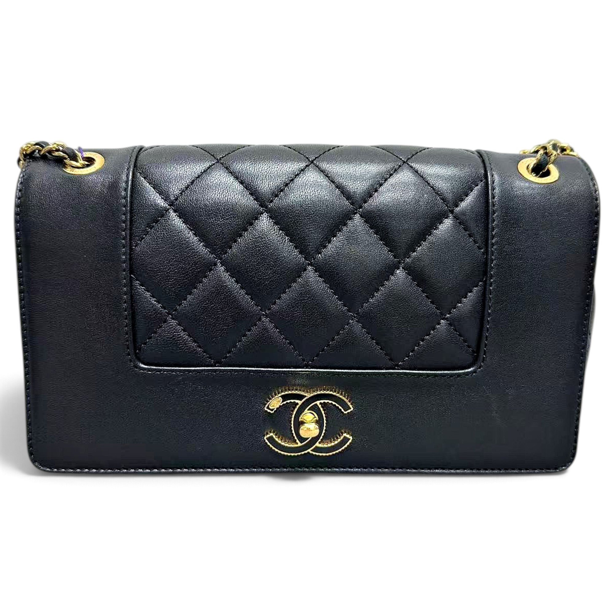 Trendy CC Flap leather handbag