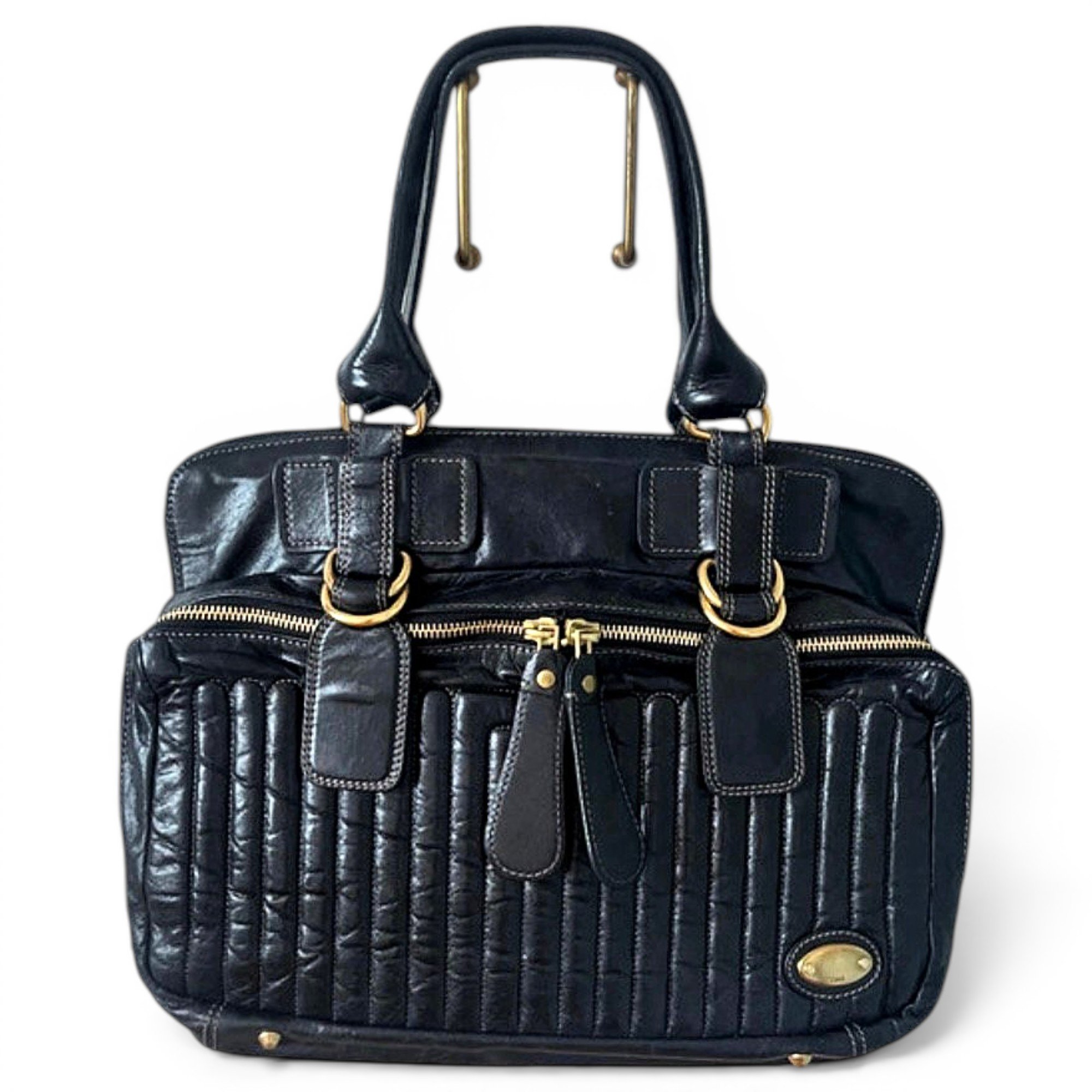 Bay leather handbag