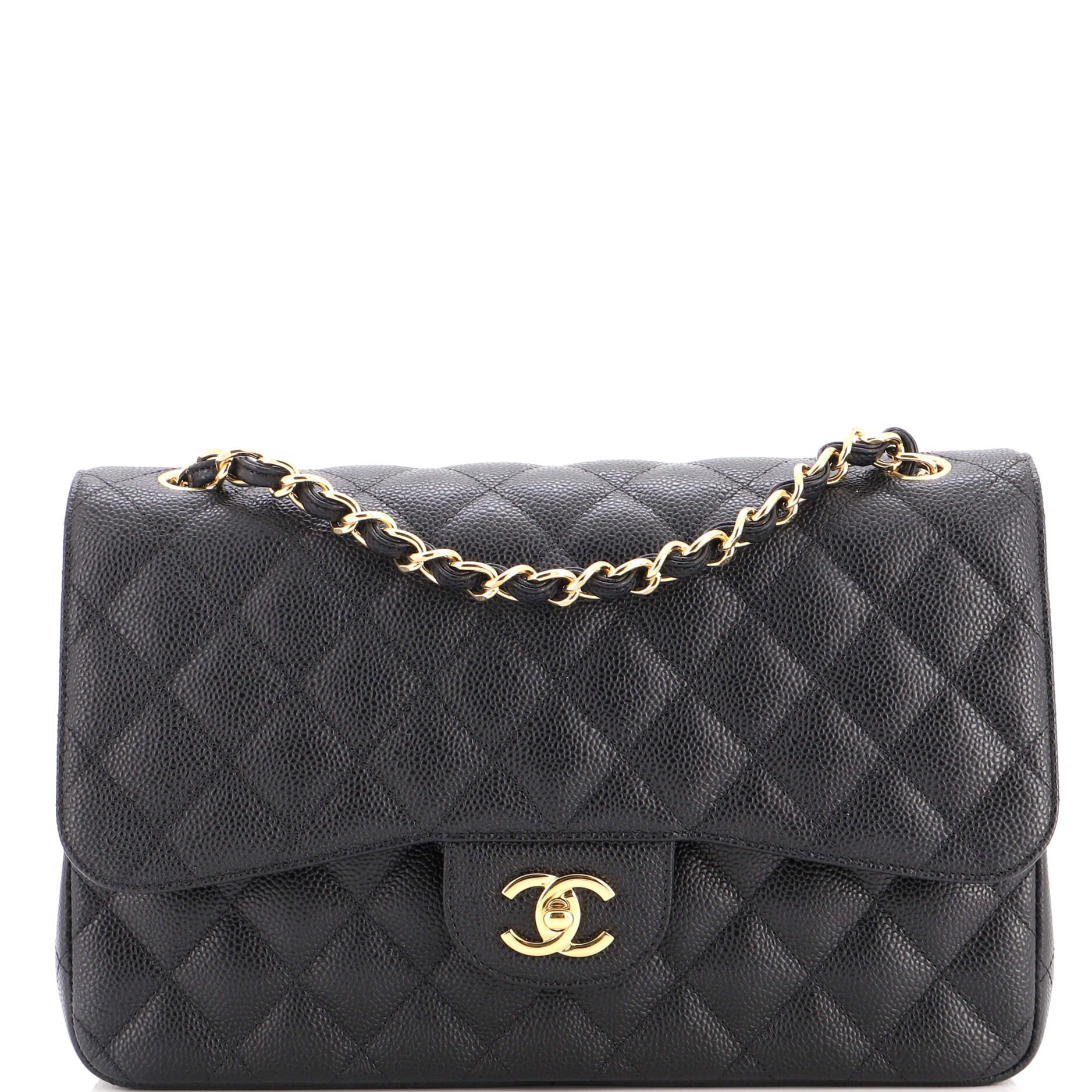 Classic Double Flap Bag Quilted Caviar Jumbo
