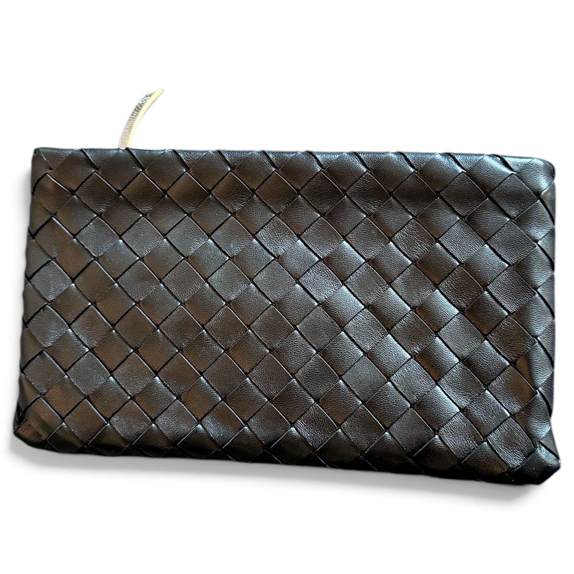 Leather clutch bag