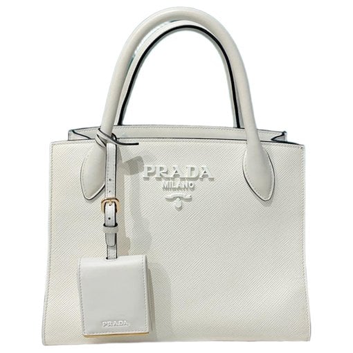 Monochrome leather handbag