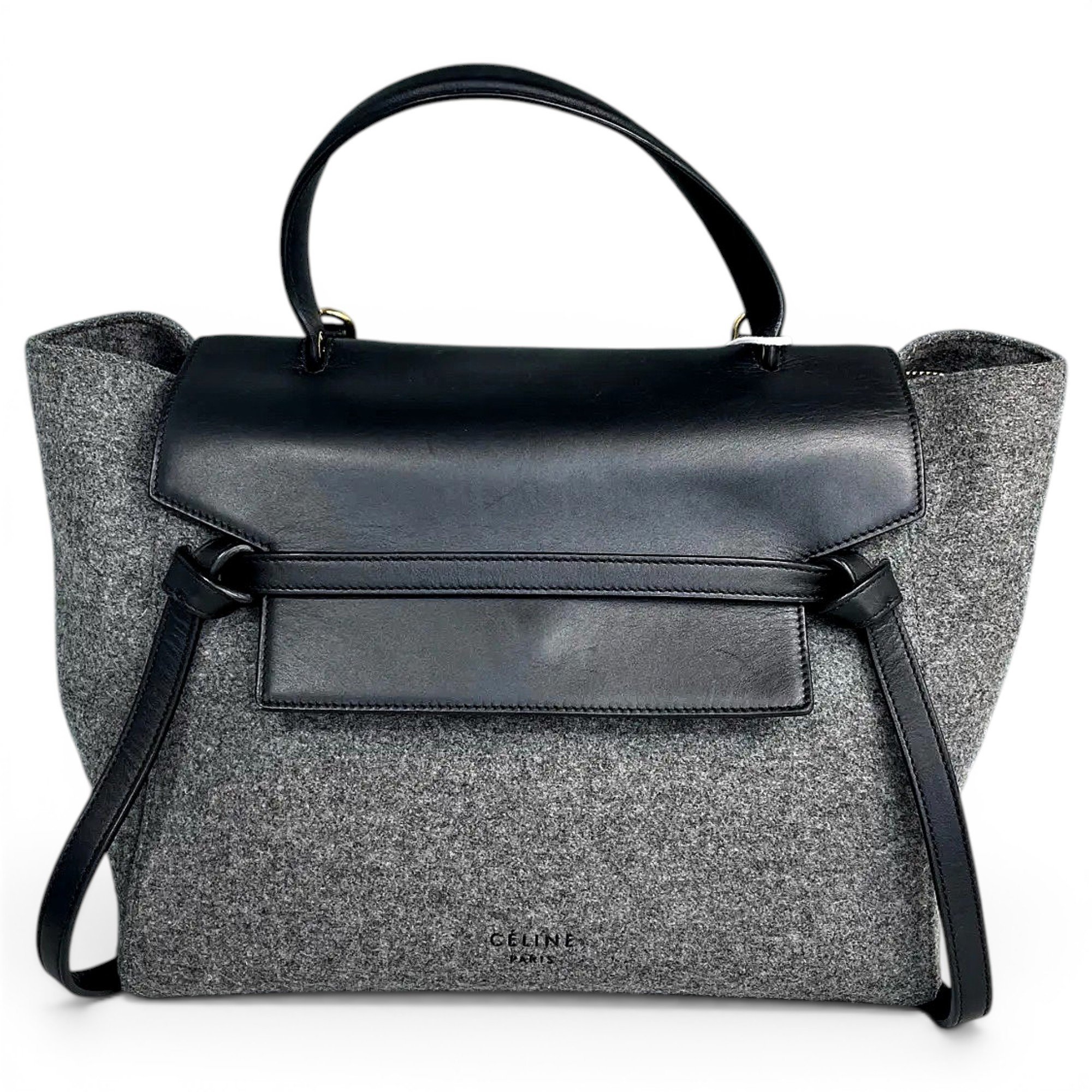 Belt leather handbag
