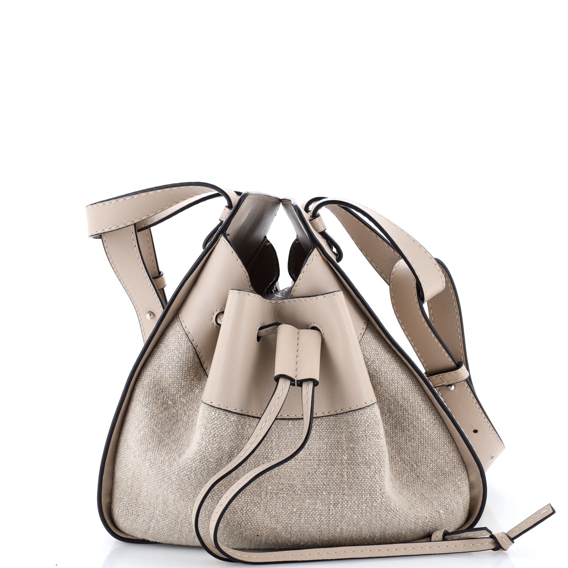 Hammock Bag Leather and Canvas Small