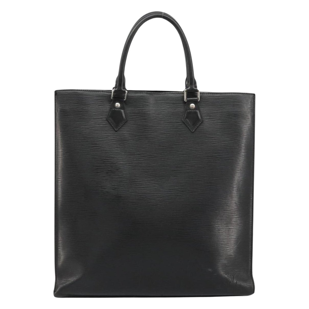 Plat leather handbag