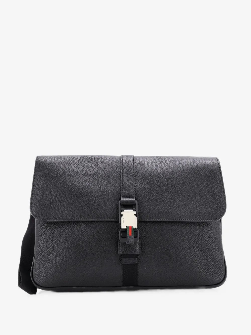 Web Buckle Wristlet Briefcase Leather business bag