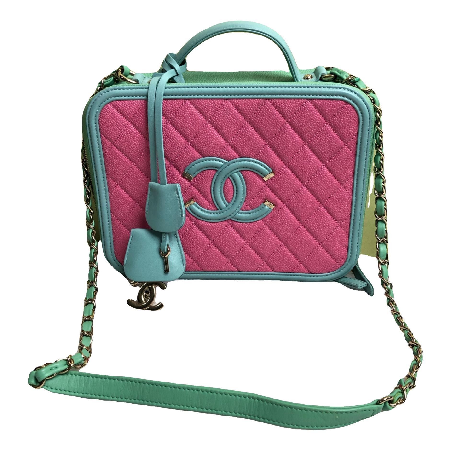 Vanity leather handbag
