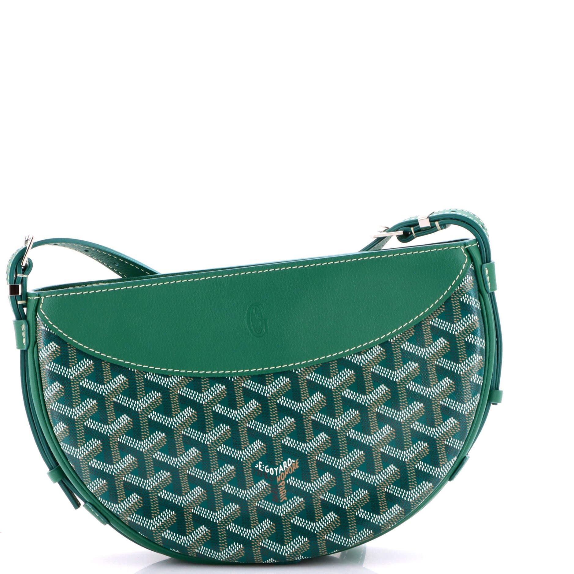Hirondelle Shoulder Bag Coated Canvas and Leather