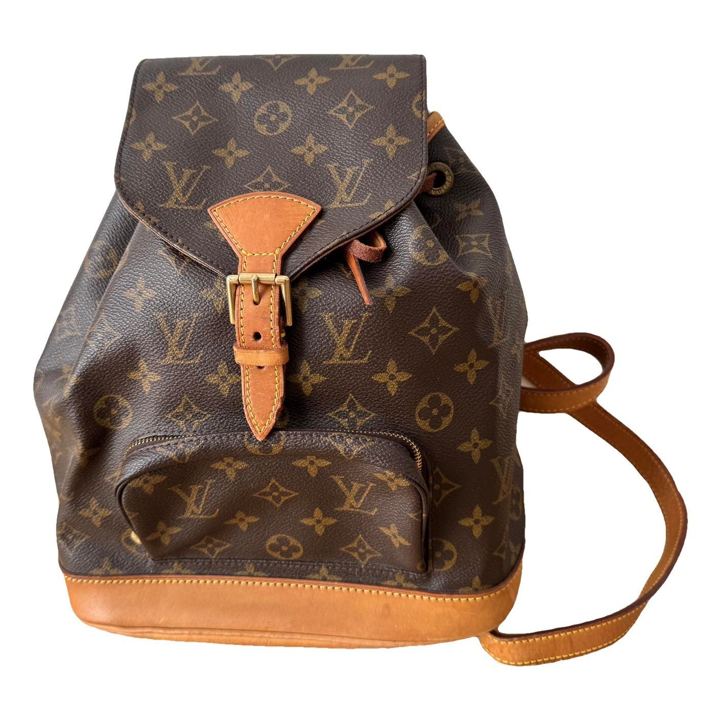 Montsouris Vintage leather backpack