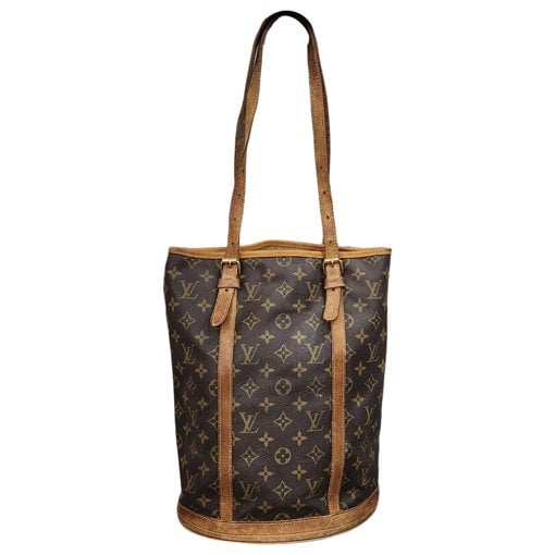 Bucket leather handbag