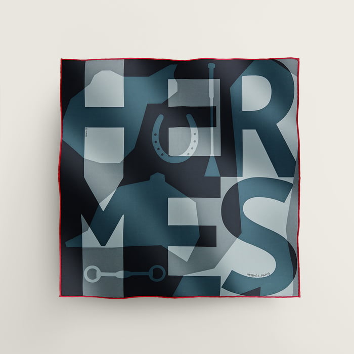 Her-mes Pocket Square 45