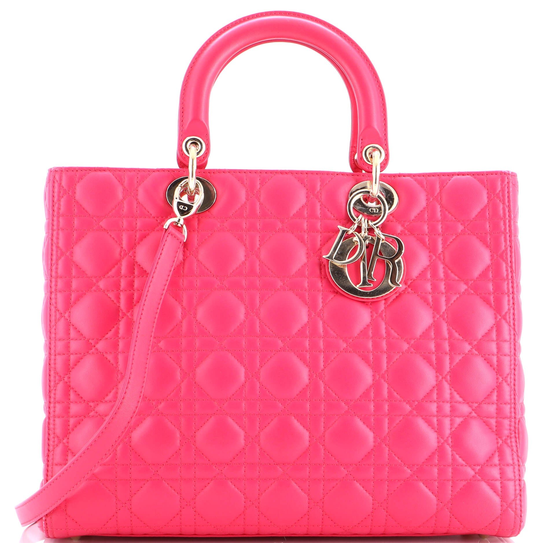 Dior Lady Dior Bag Cannage Quilt Lambskin Large