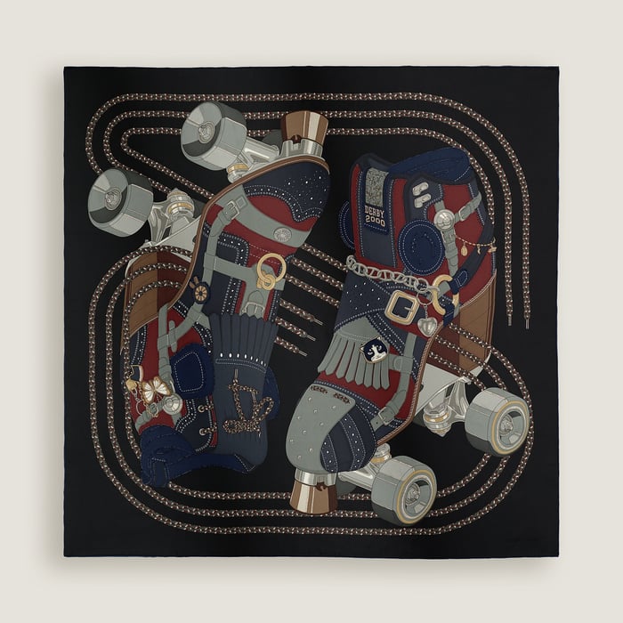 Derby 2000 Exceptional Embroidered Scarf 90