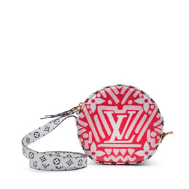 Louis Vuitton Red, White, Black, and Pink Crafty Giant Monogram Coated Canvas Boîte Chapeau Souple PM Gold Hardware, 2020