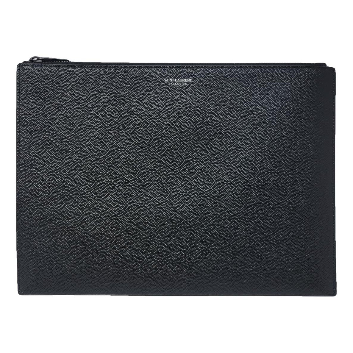 Leather clutch bag