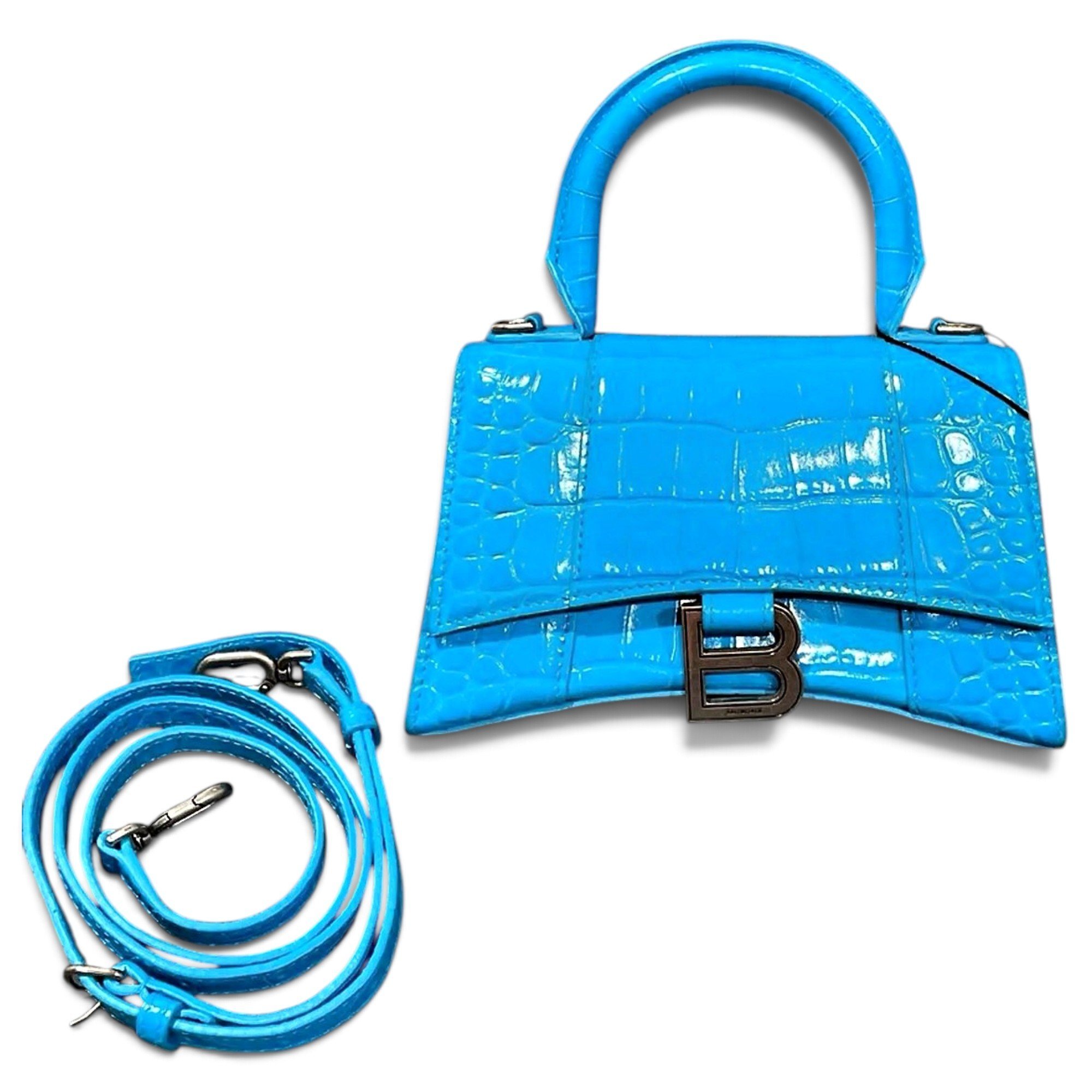 Hourglass leather crossbody bag