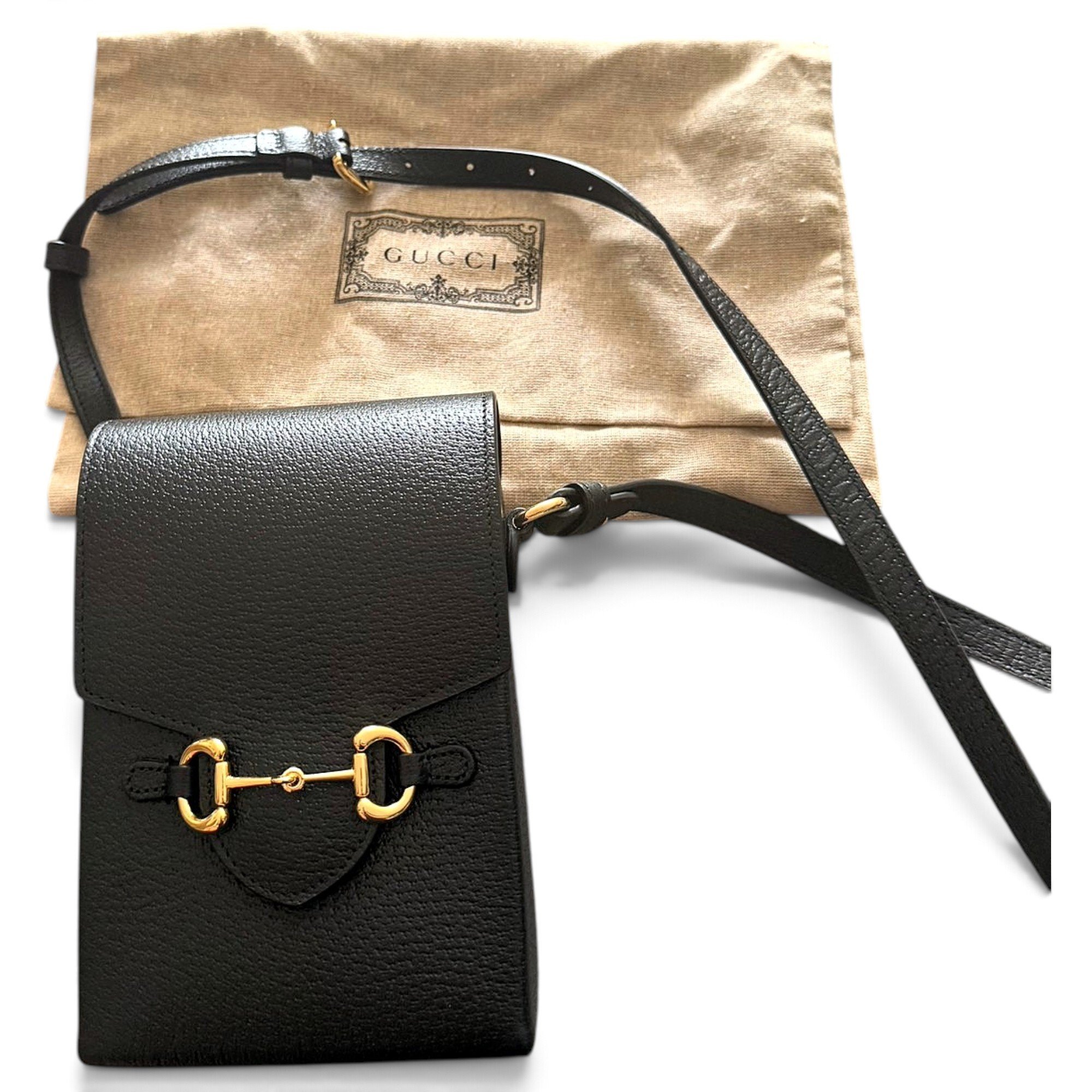 Horsebit 1955 Vertical leather crossbody bag