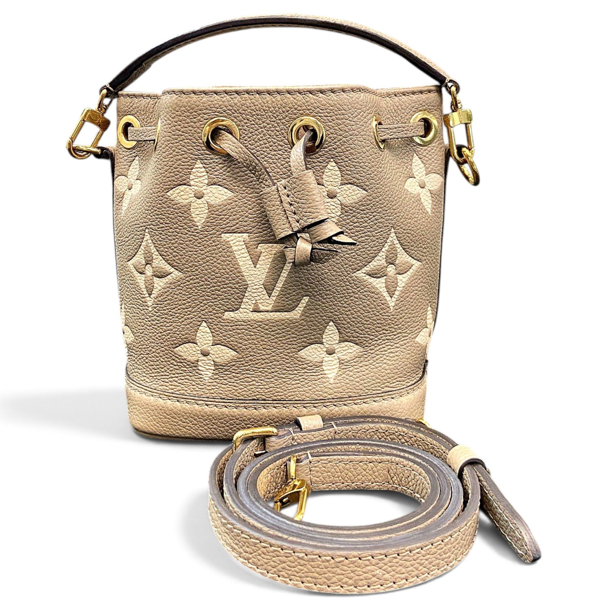 Nano Noé leather crossbody bag
