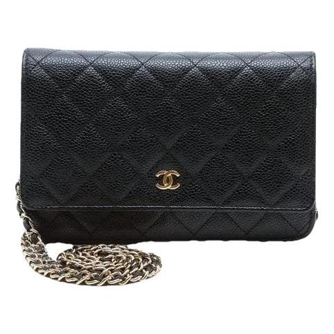 Wallet On Chain leather crossbody bag