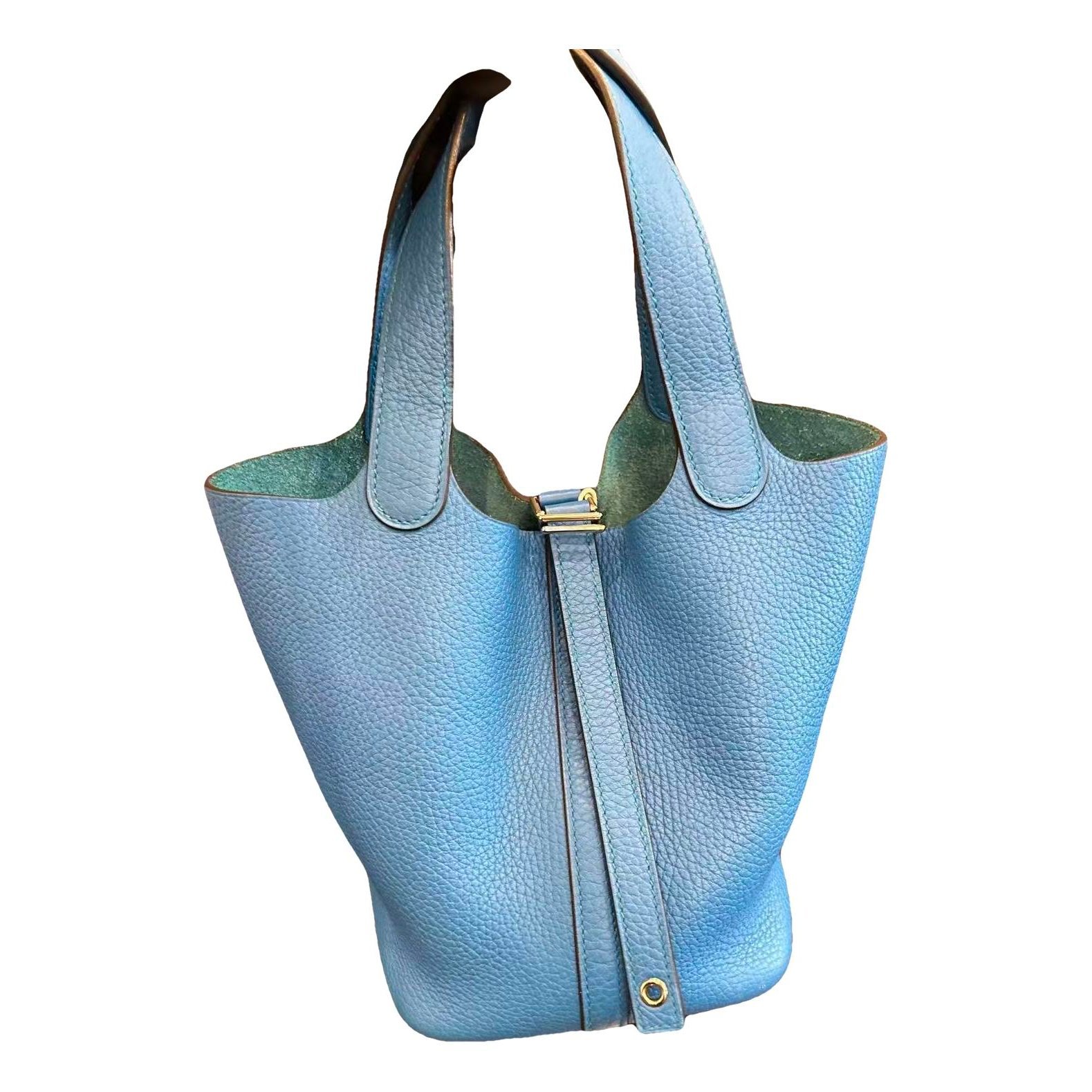 Picotin leather tote