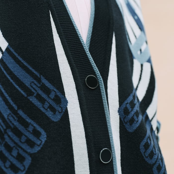 Noir "Mors a Jouets" Long-sleeve Cardigan