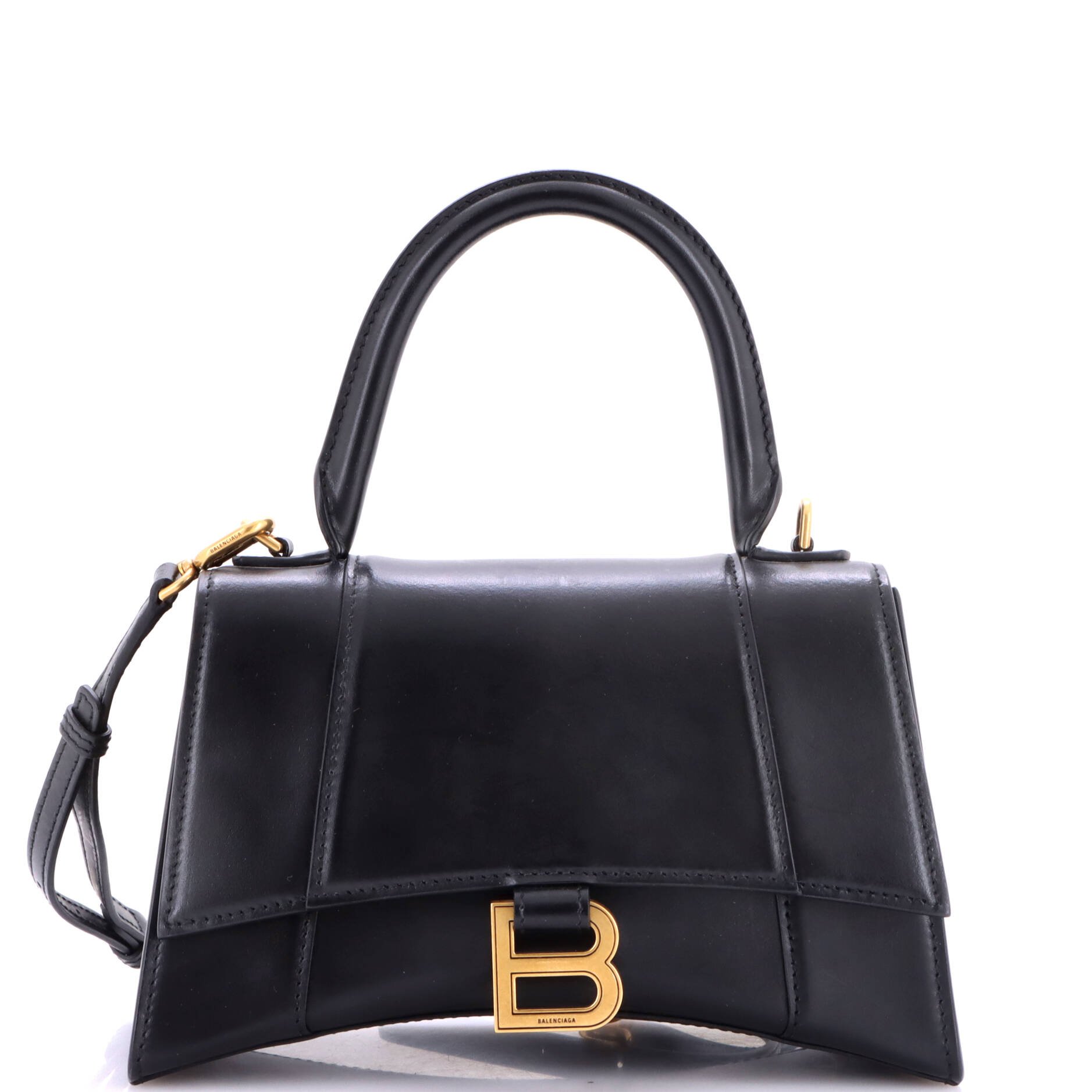 Hourglass Top Handle Bag Leather Small