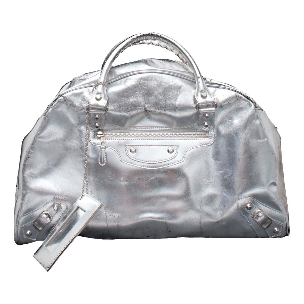 City leather handbag