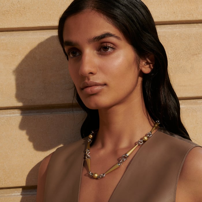 Doré Lumière Epure Equestre Aluminium Necklace