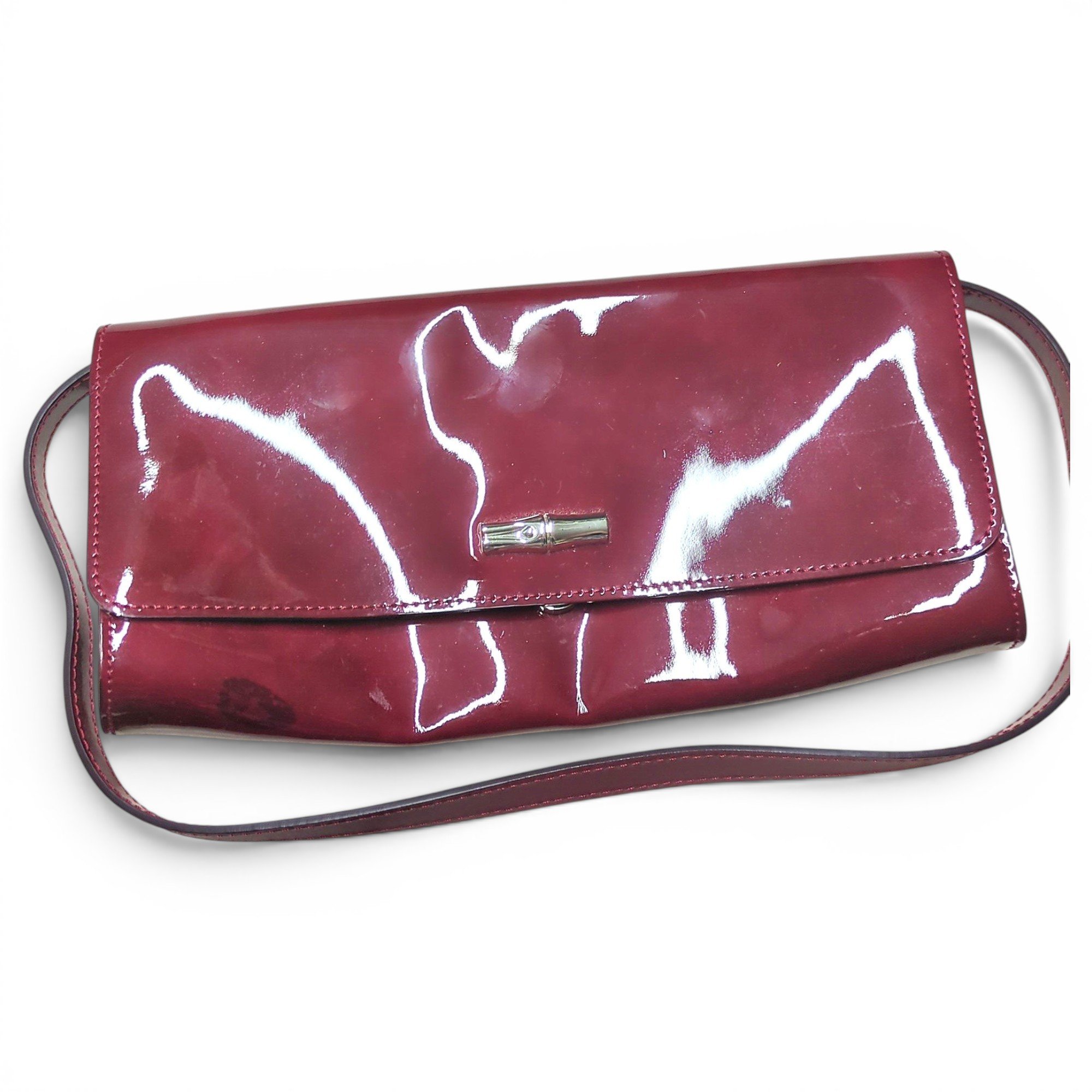 Patent leather handbag