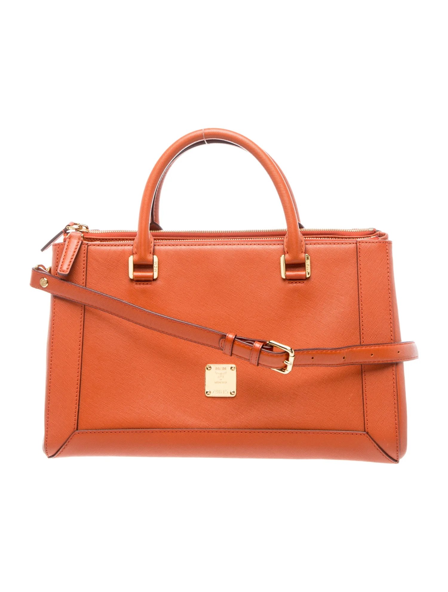 MCM Leather Top Handle Bag