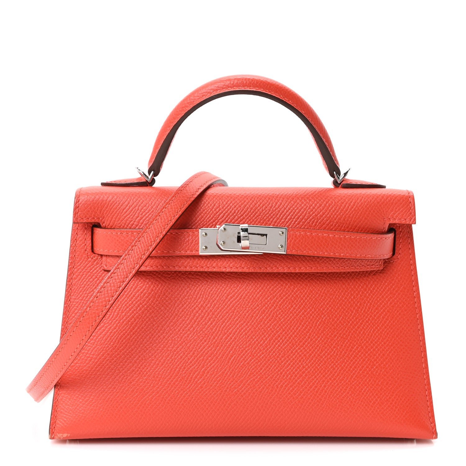 Hermes Epsom Mini Kelly Sellier 20 Capucine