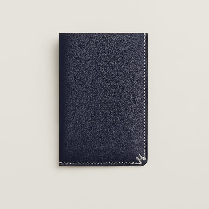 Bleu Nuit H Sellier Card Holder