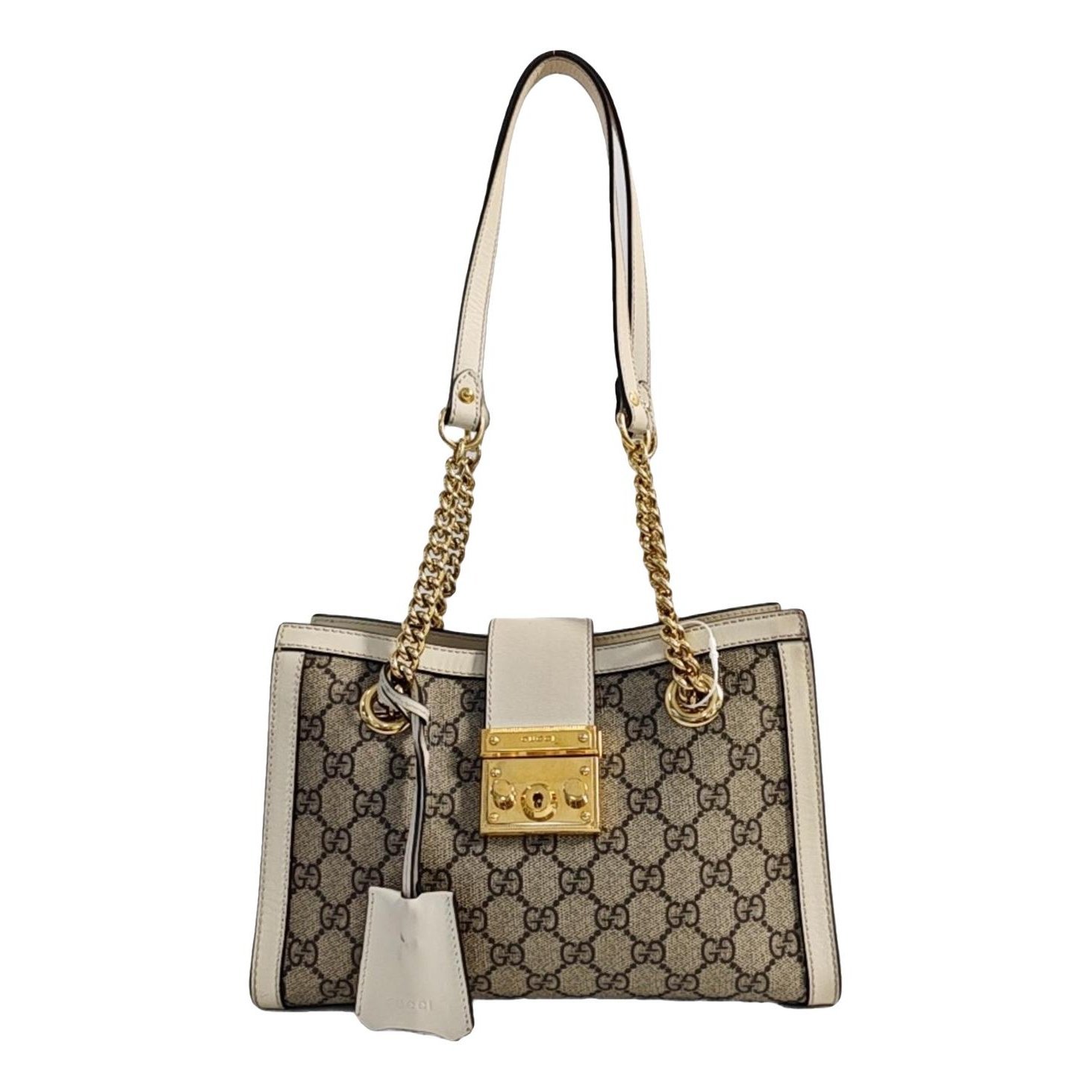 Padlock leather handbag