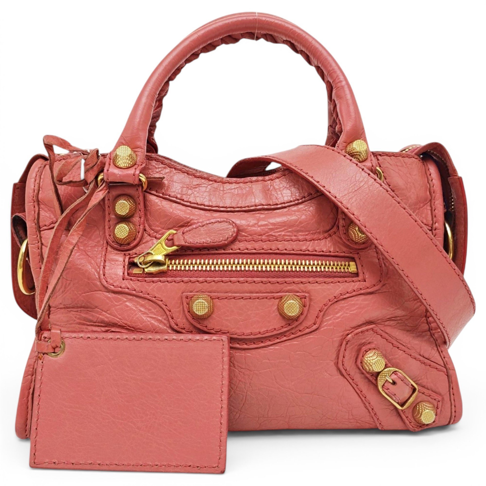 City leather handbag