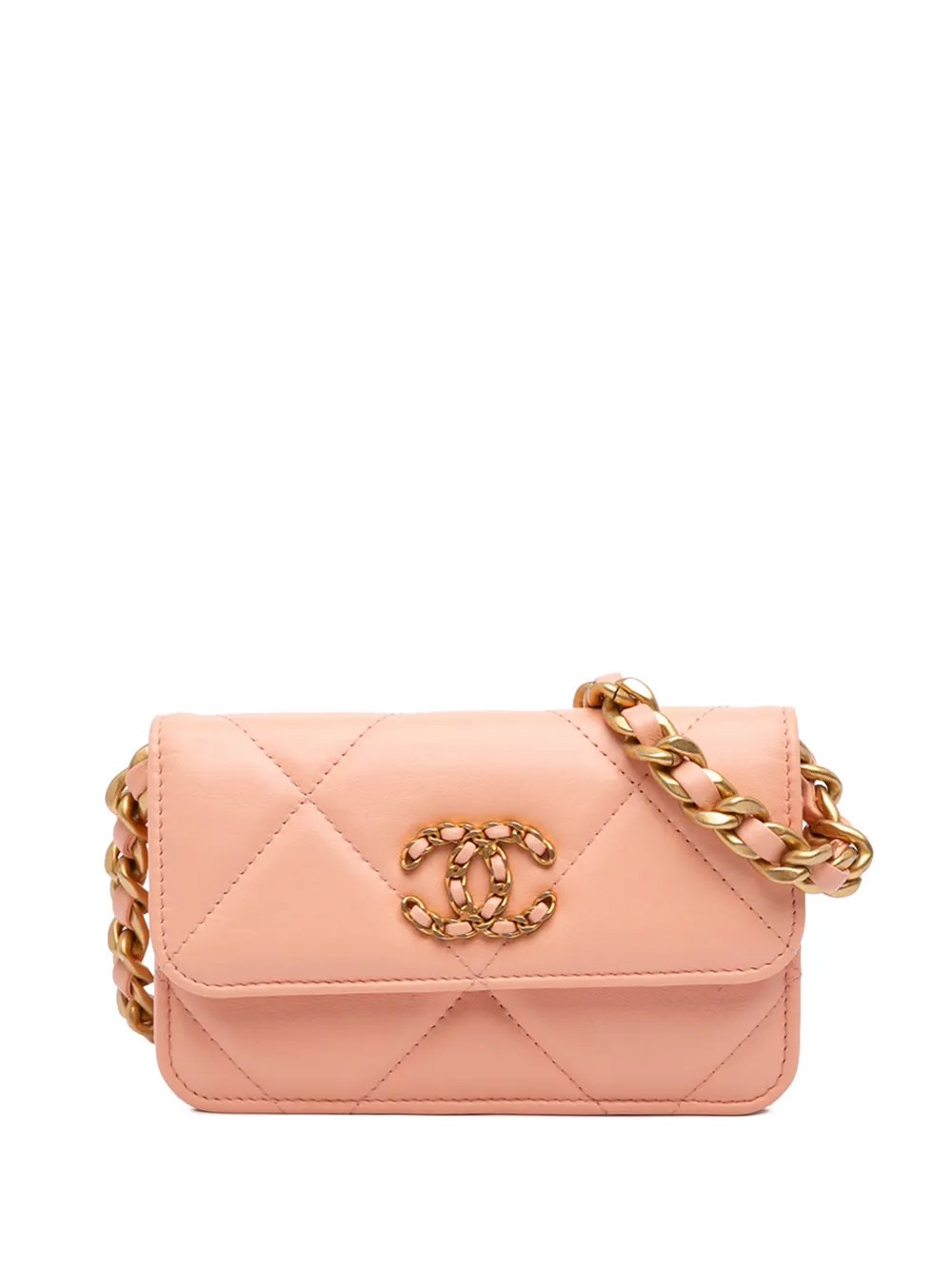 2021 Quilted Lambskin 19 Wallet on Chain satchel