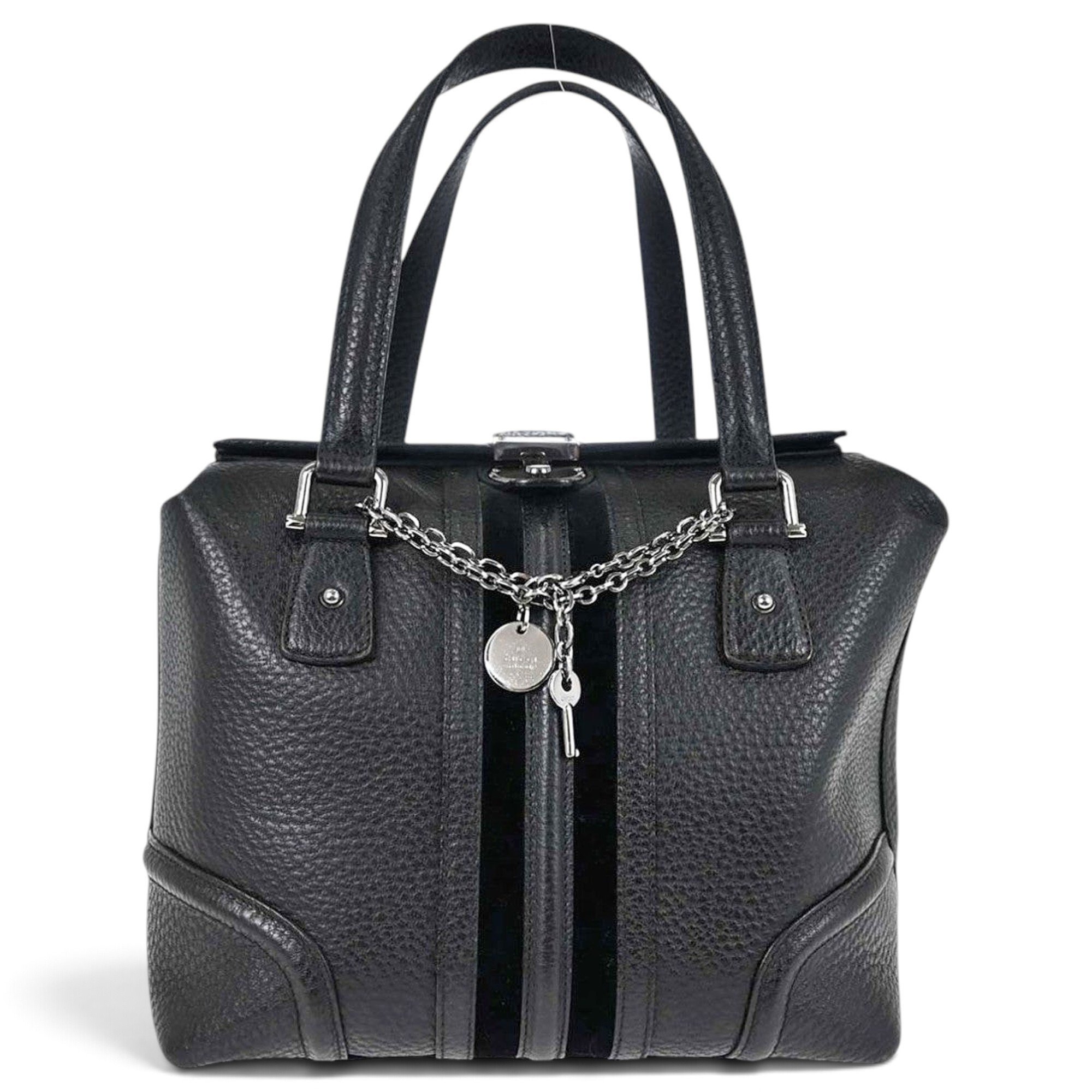 Leather bowling bag