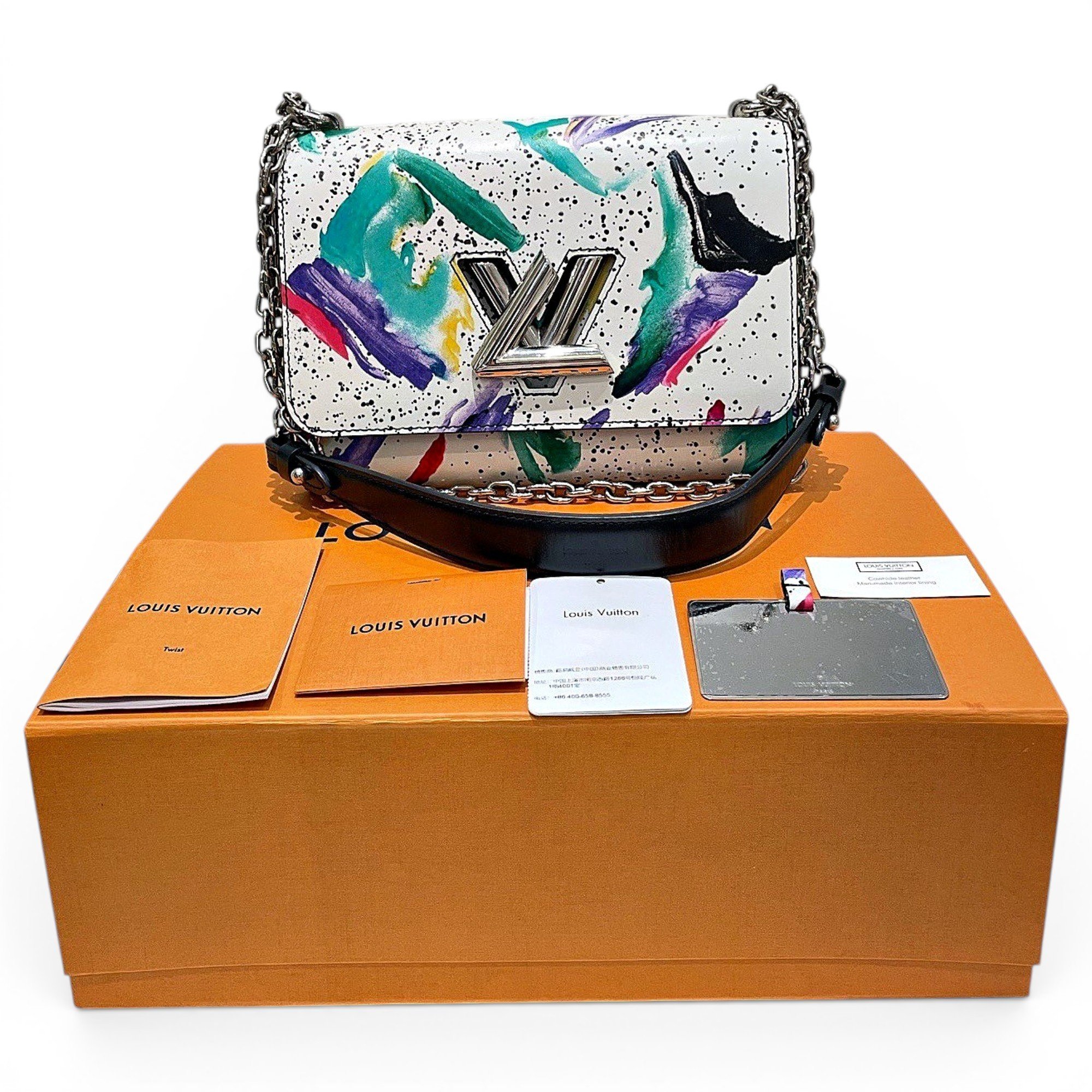 Twist leather handbag