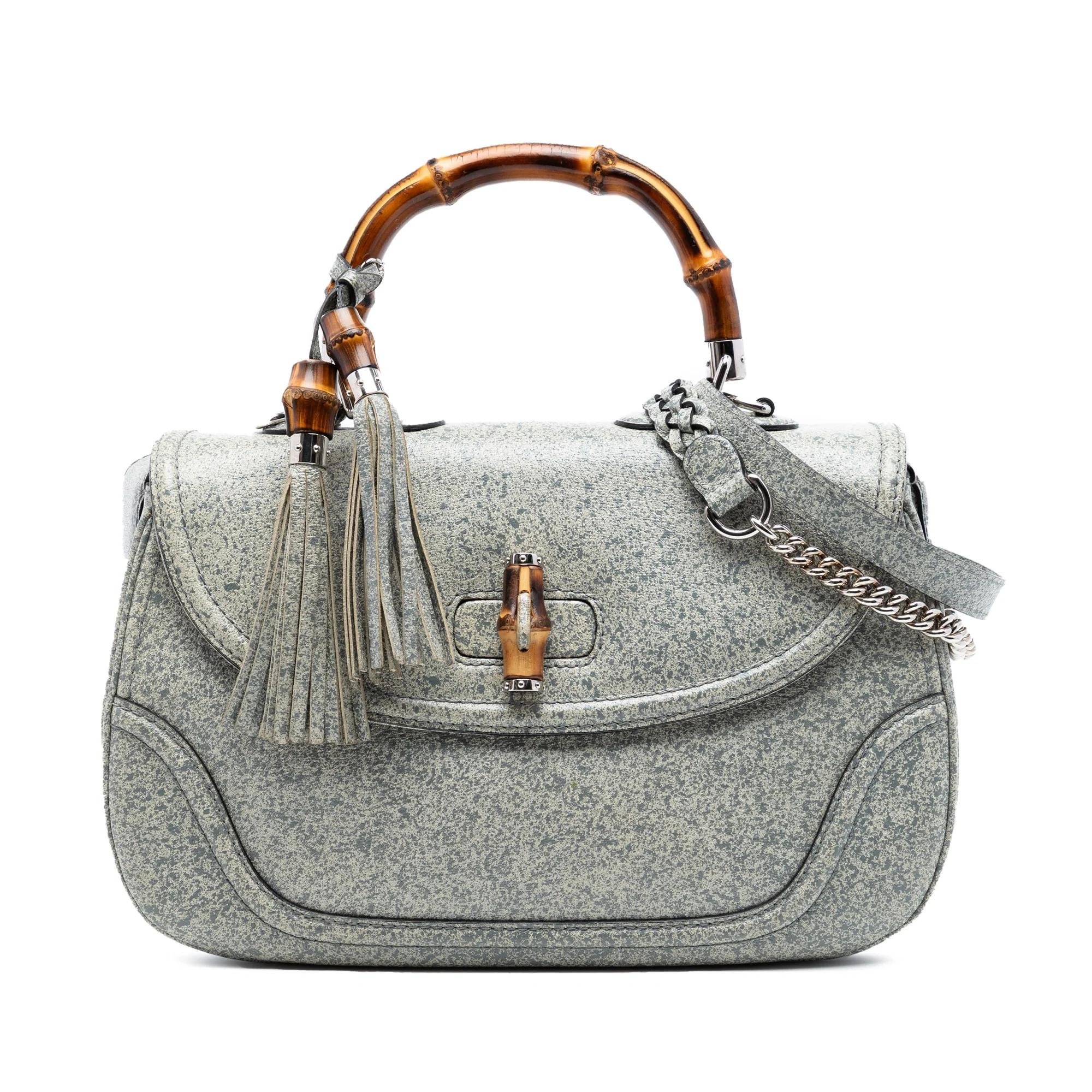 Bamboo leather handbag