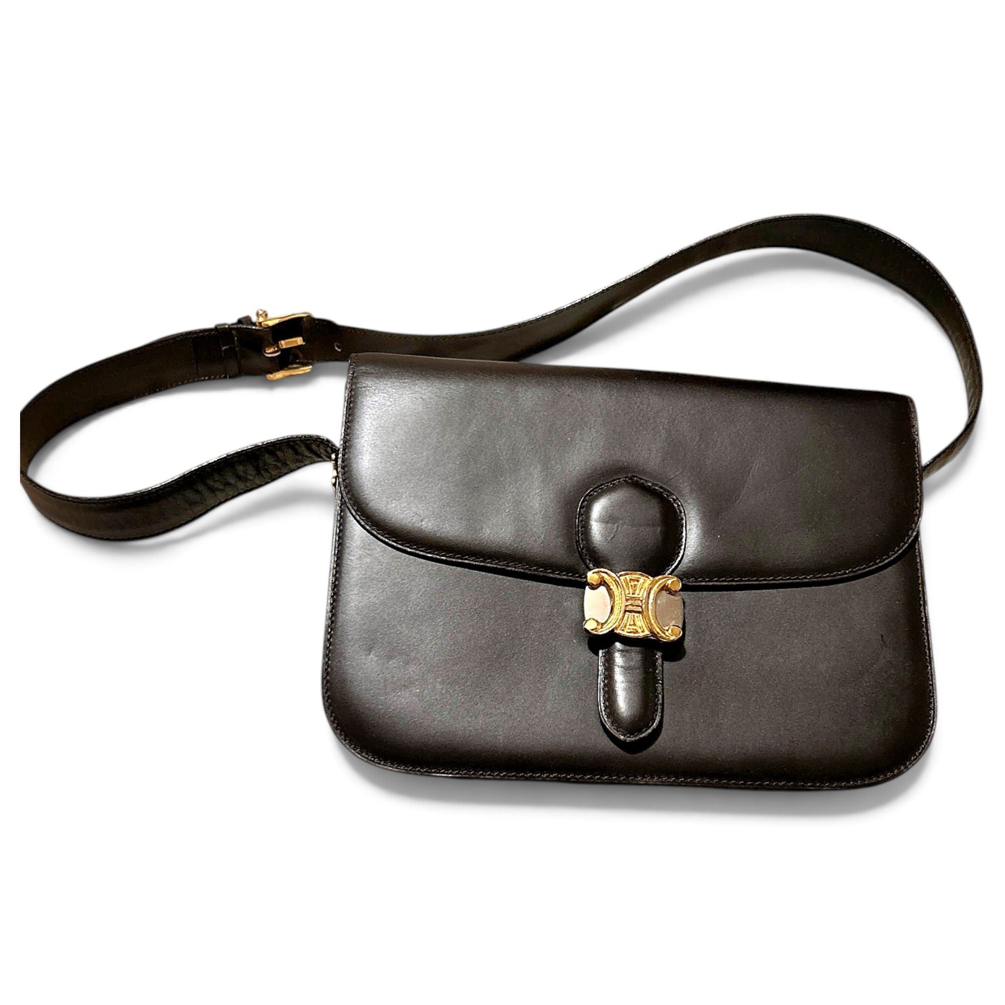 Triomphe leather handbag