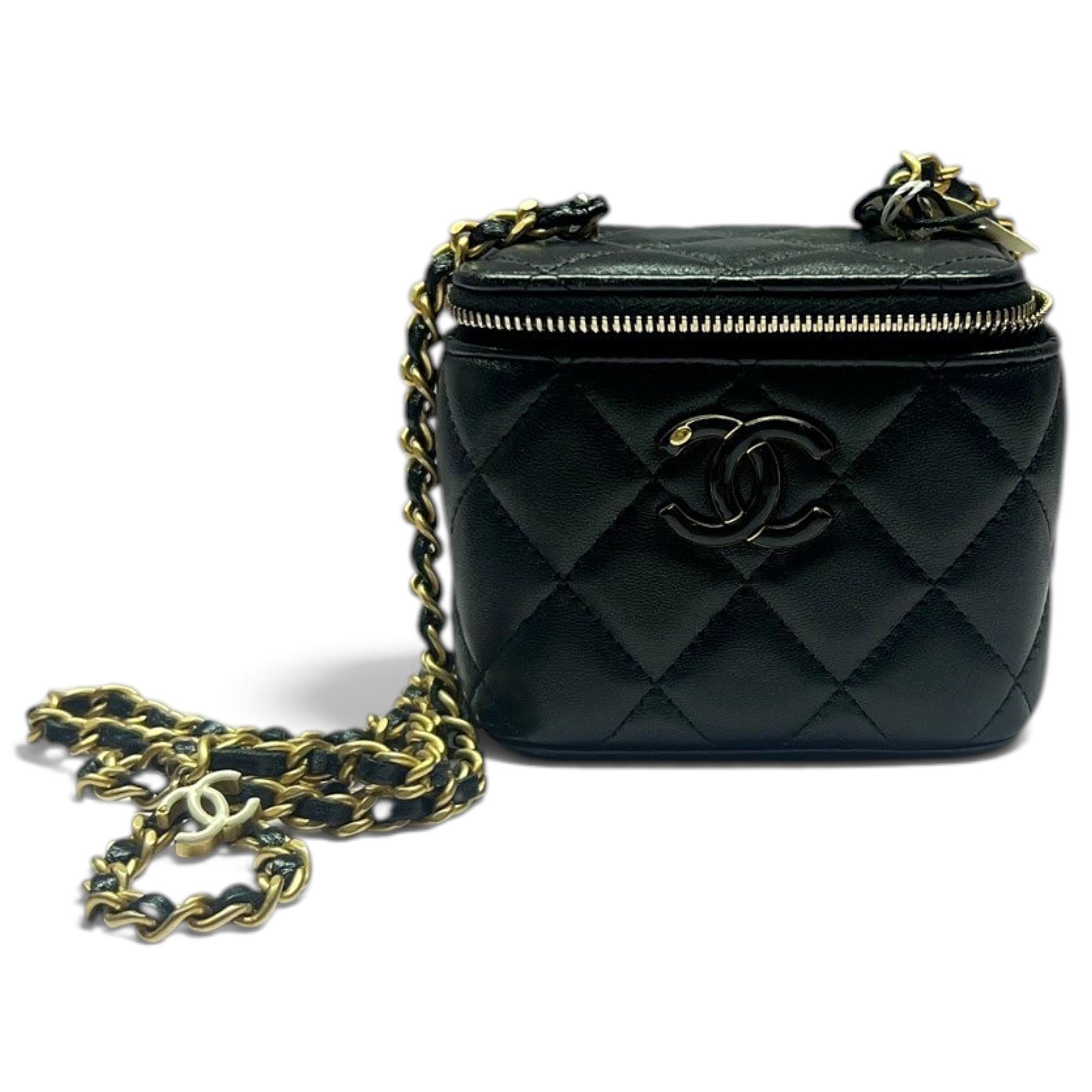 Trendy CC Vanity leather crossbody bag