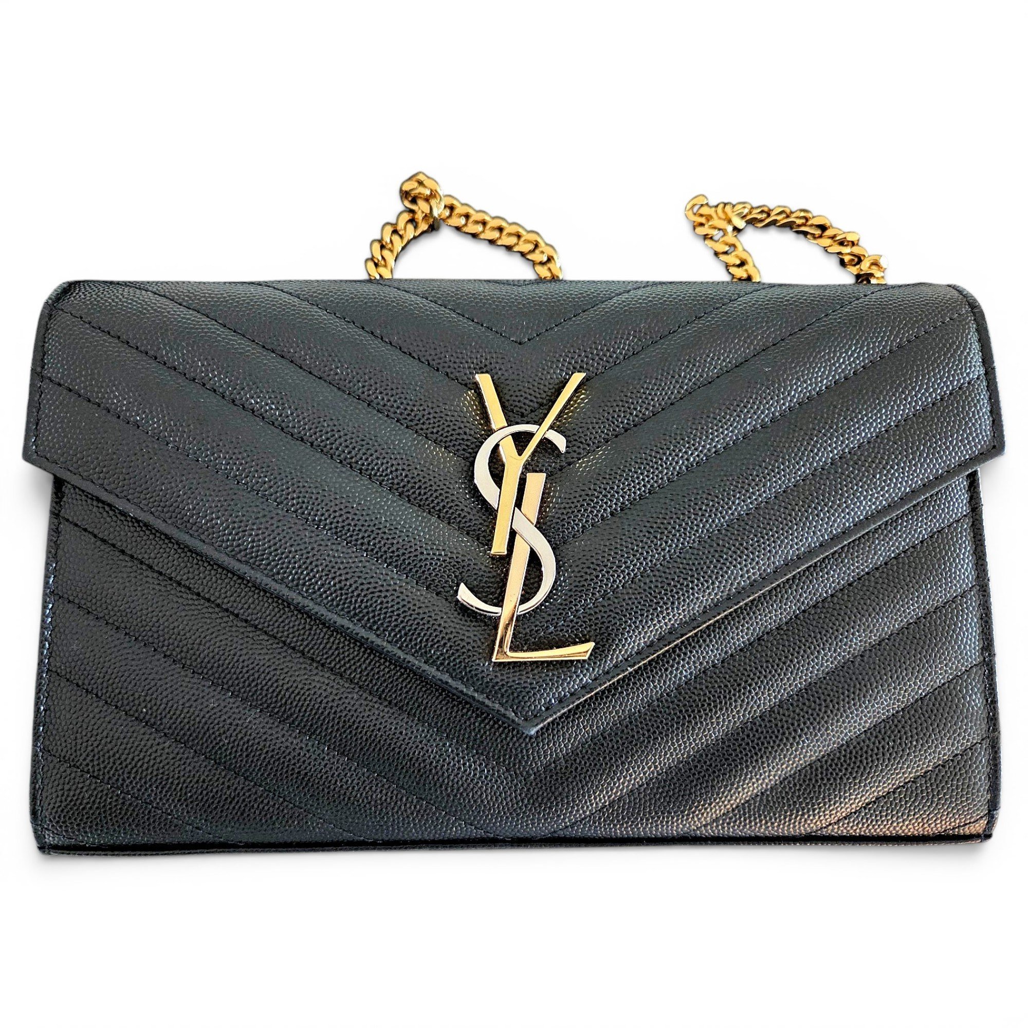 Envelope leather handbag