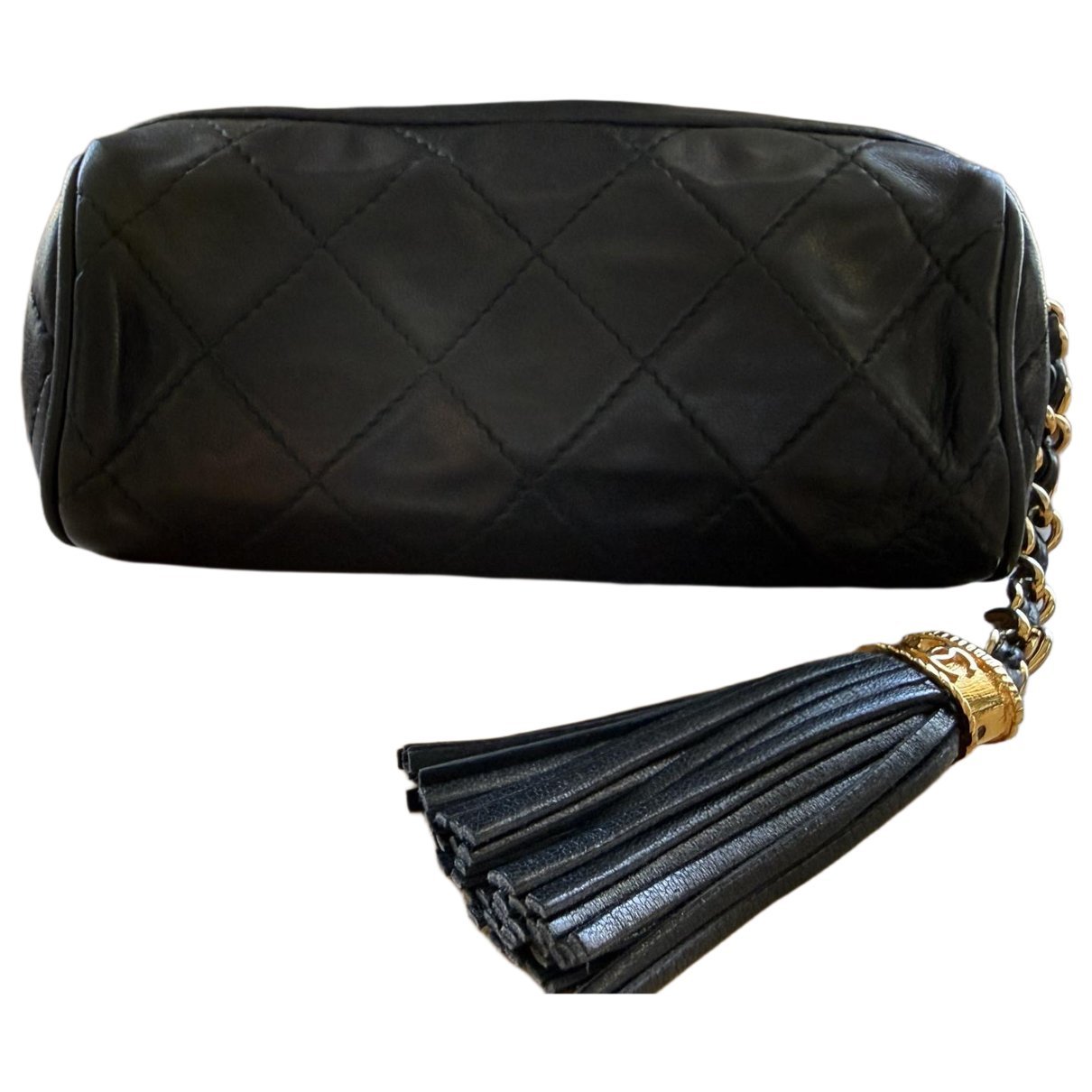 Leather clutch bag