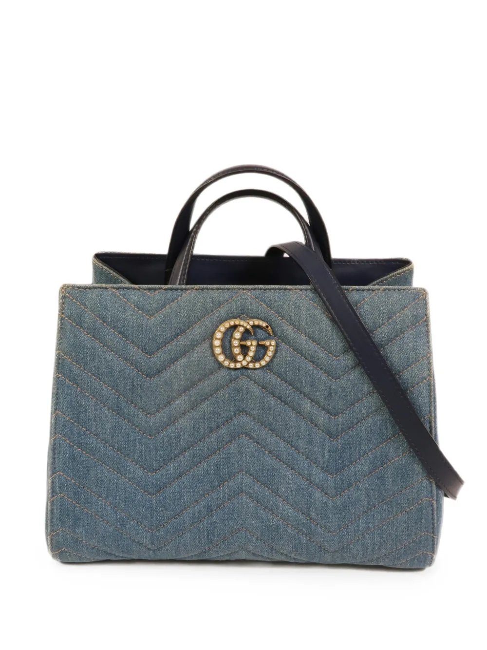 GG Marmont quilted-denim tote bag