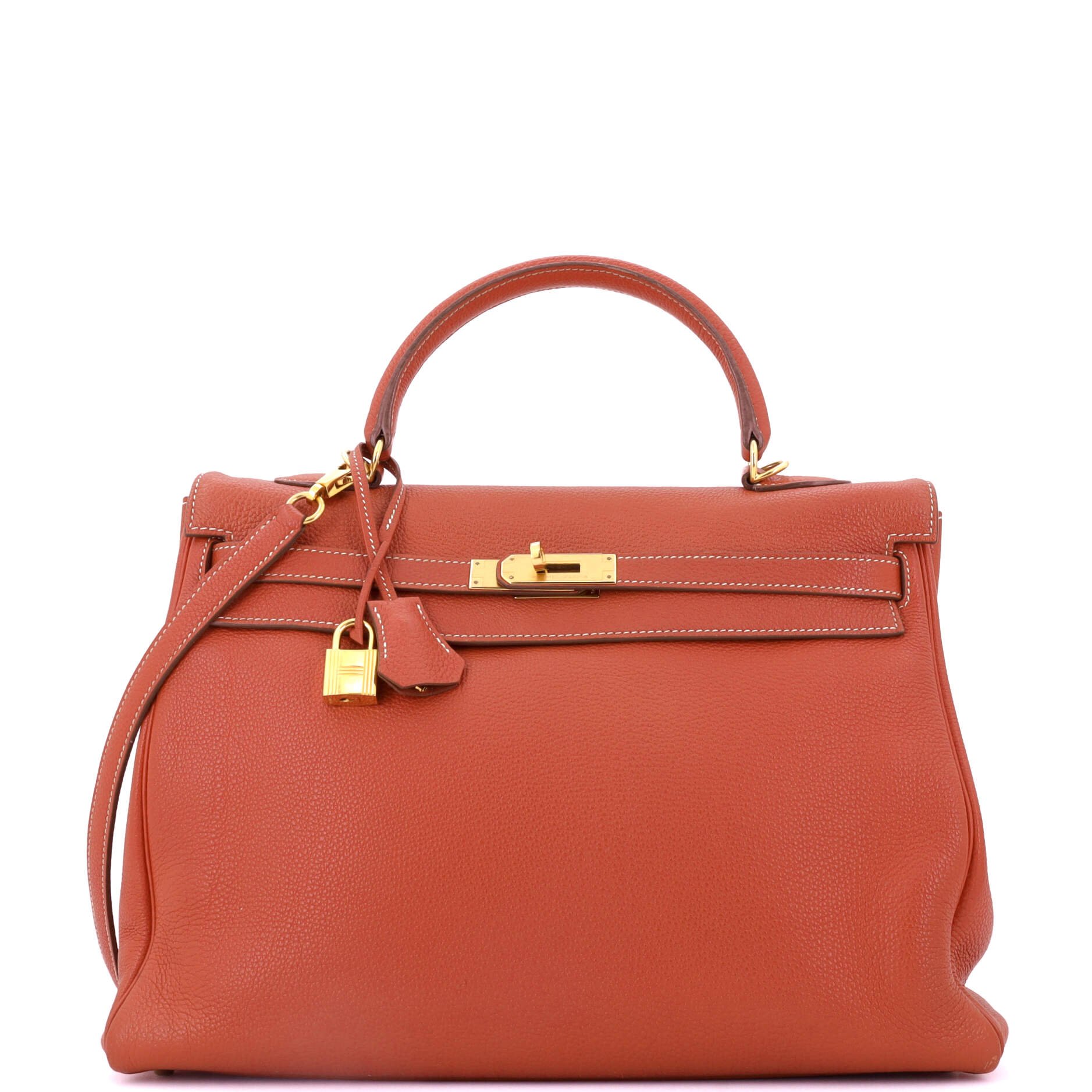 Hermes Kelly Handbag Sanguine Togo with Gold Hardware 35