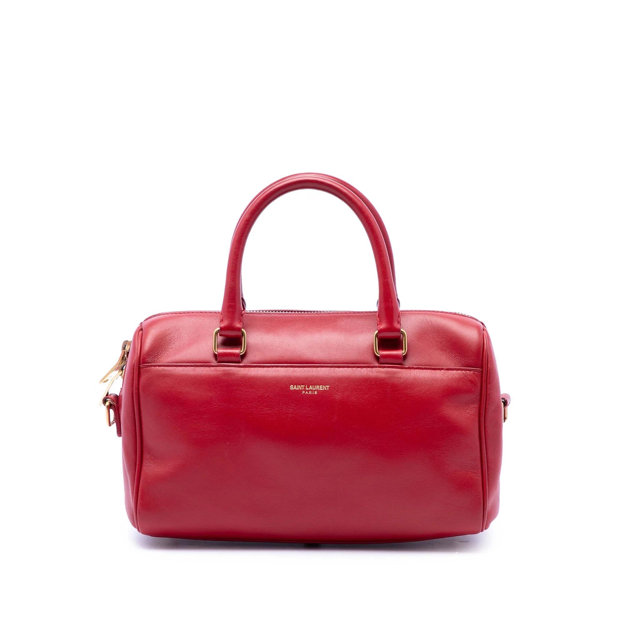 Duffle leather satchel