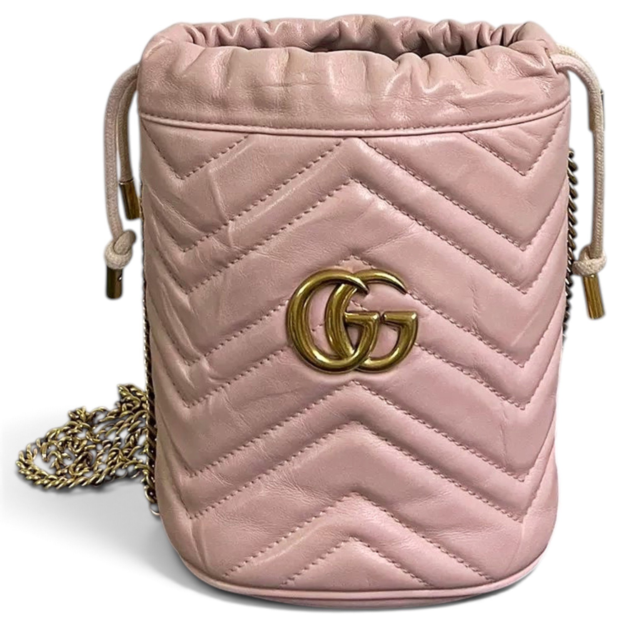 GG Marmont Chain Bucket leather handbag