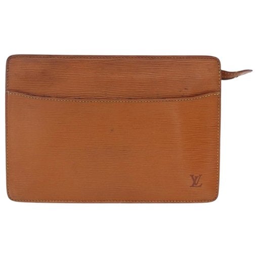 Leather clutch bag